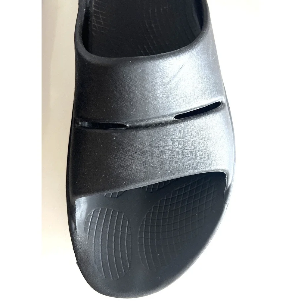 OOFOS  Black Slide Recovery Sandals‎ Slides Men's EU  46 | US 13 Comfort